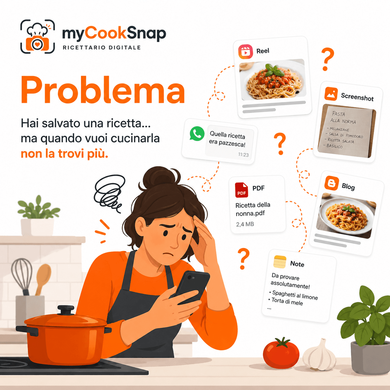 Recipes saved across reels, screenshots, PDFs, blogs and notes that are hard to find again