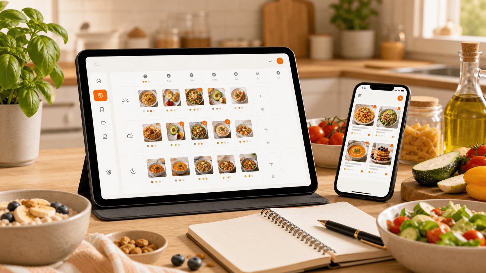Plan the week with your saved recipes